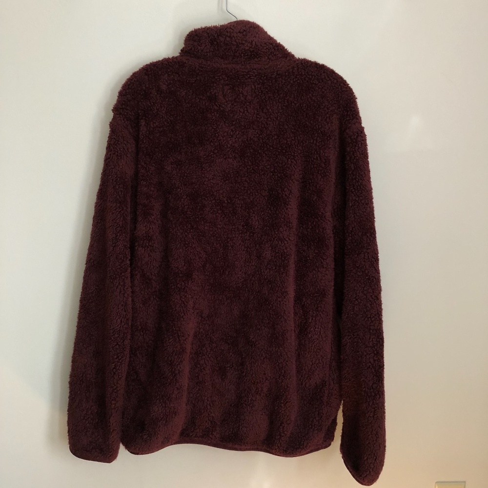 NWT SUPER SOFT Half Zip Sweatshirt Maroon Men's Size Large Longfellow & Co - Picture 4 of 8